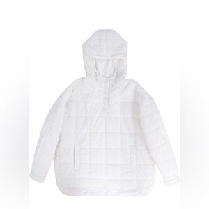 NWOT - White Hooded pullover with pockets